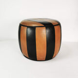 Leather pouf, Germany, 1960s