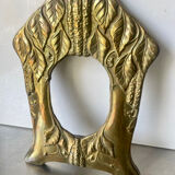 art nouveau antique brass metal picture frame