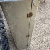 Old large vintage 50s aluminum suitcase