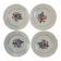 Set of four flat plates Sarreguemines Vosges