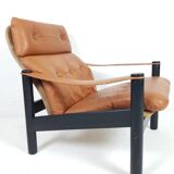Fauteuil danois cuir daim