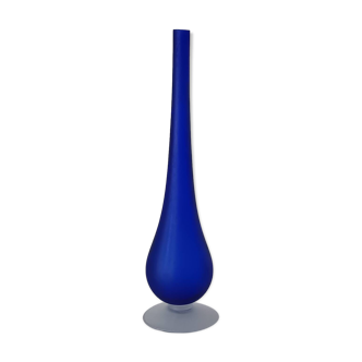 Vase soliflore vintage bleu cobalt