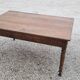 Rustic farm table in solid oak, Louis Philippe legs, 19th century - 1m40