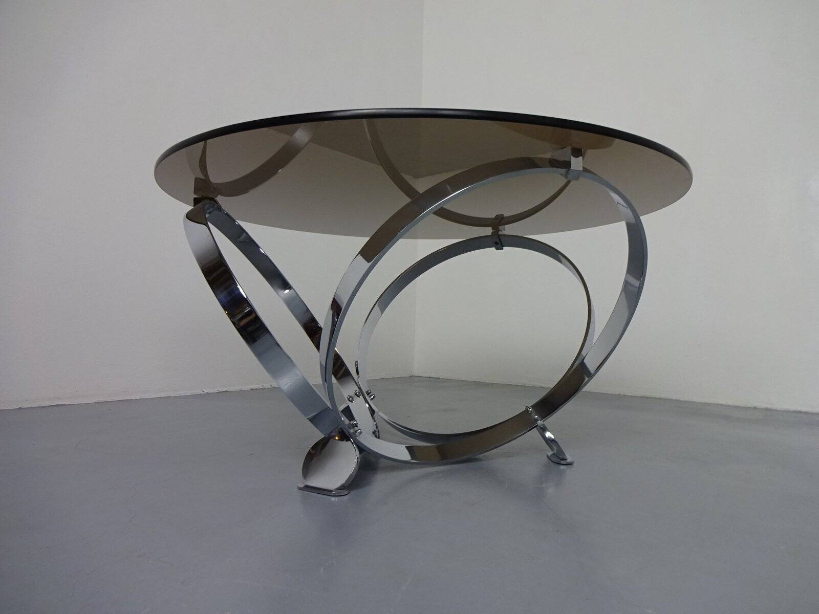 Space Age Glass Coffee Table by Knut Hesterberg for Ronald Schmitt, 1960s