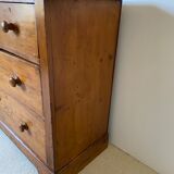 English pine chest of drawers early twentieth century