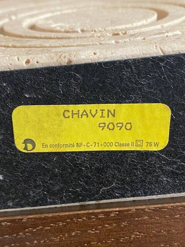 Lampes travertin Le Dauphin vintage