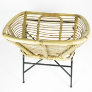 1960s Scandinavian modern rattan bucket armchair, Denmark