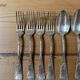 Set of 8 antique silver-plated cutlery pieces