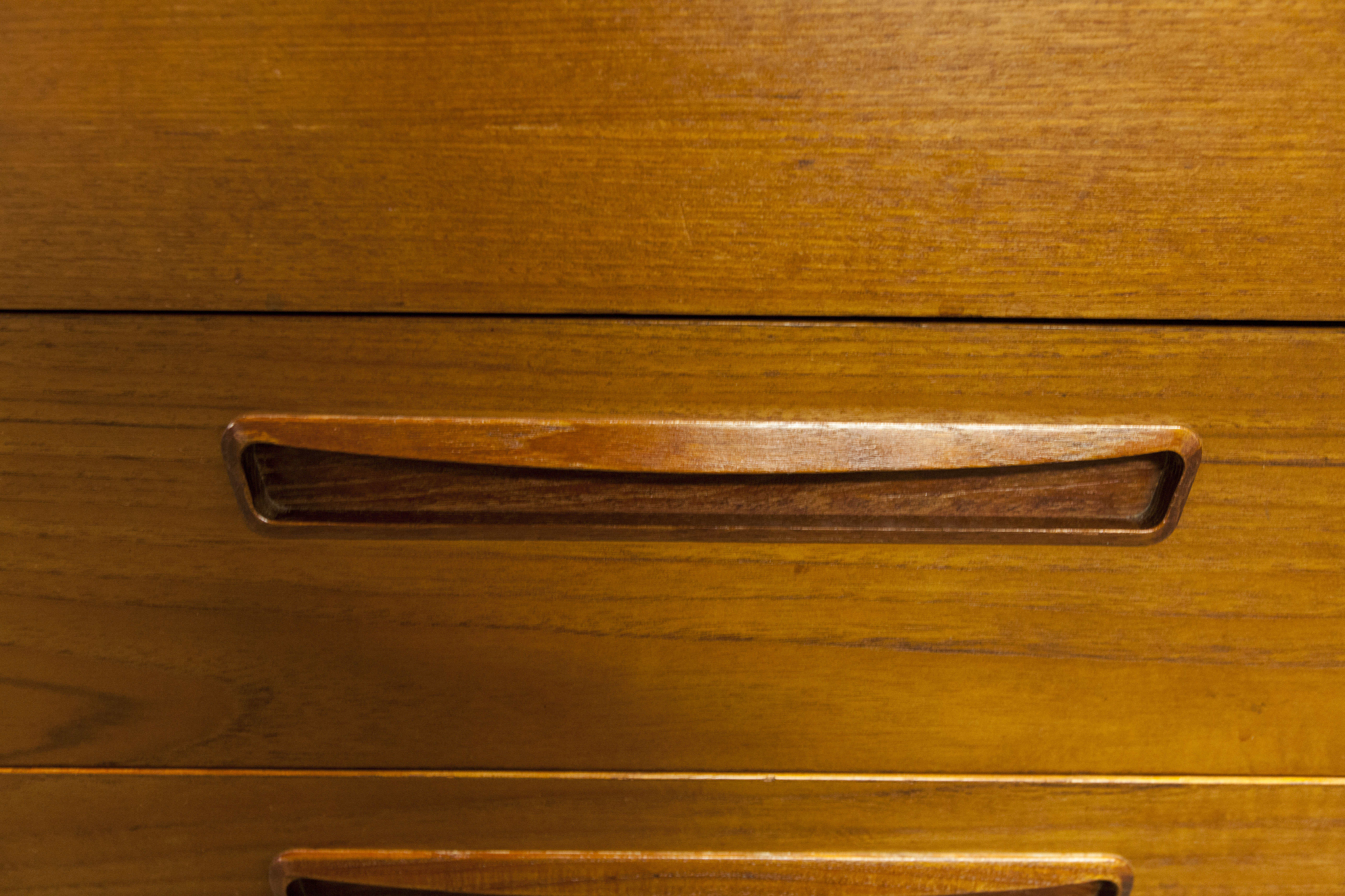Danish Scandinavian wardrobe signed Sven Ellekaer 1960 3 doors 2 drawers with mounting plan