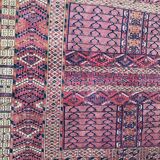 Ancient Turkmen Afghan Hatchlou handmade carpet 133x133 cm