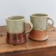 Duo of glazed stoneware cups • Bottani and Dechaud