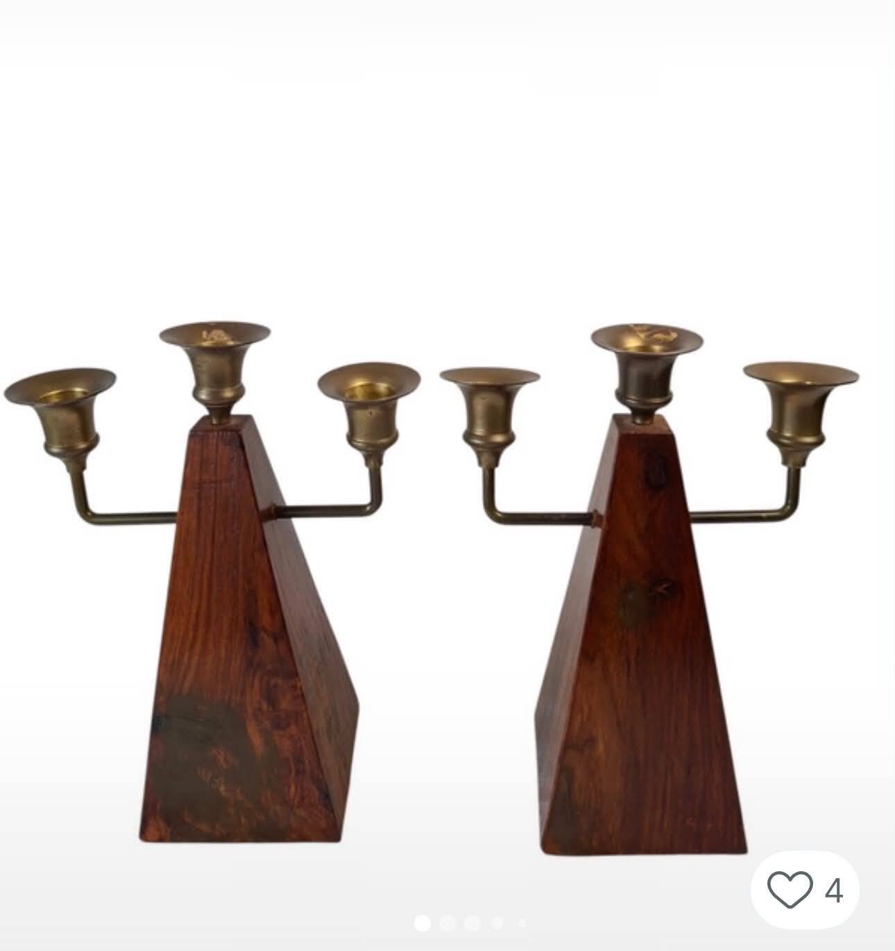 Candle holders pair