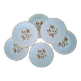 Porcelain soup plates from Chauvigny by Fernand Deshoulières