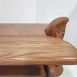 Vintage coffee table 1970 in solid oak