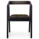 Pair of burnt wood chairs