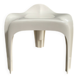 Casala white low stool 1970s