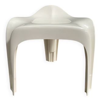 Casala white low stool 1970s