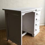 Children's desk painted in gray