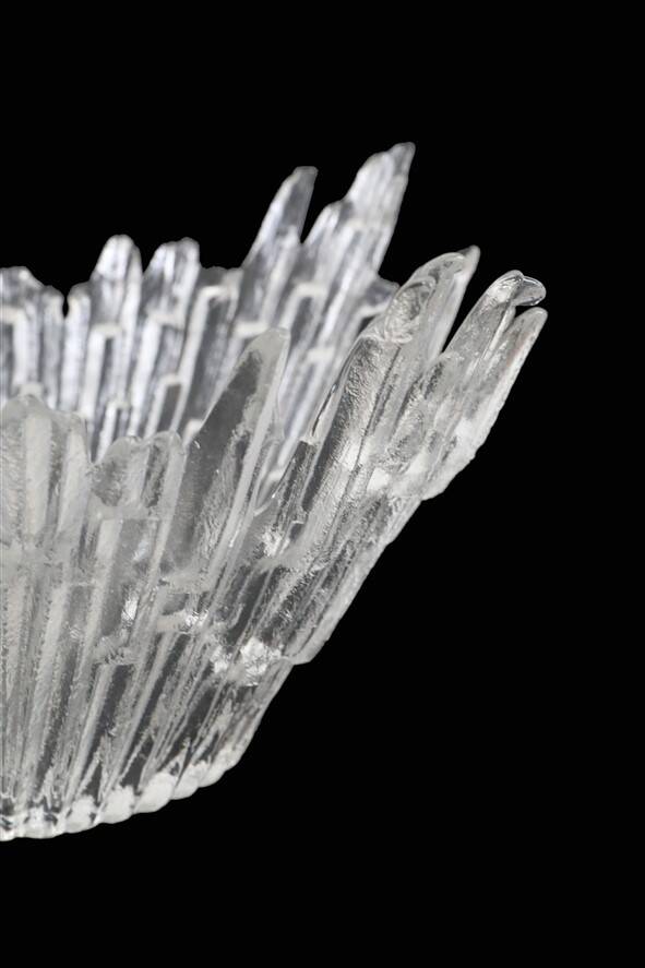 Set of 2 "Revontulet" / "Northern Lights" glass bowls by Tauno Wirkkala for Humppila / Finland / Mid Century Modern Design / 1960s