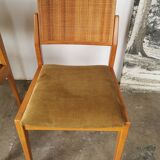 Pair of velvet chairs and canning