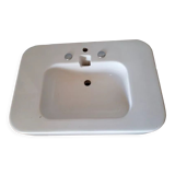 Washbasin design epoch 1970s enamelled ceramic