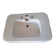 Washbasin design epoch 1970s enamelled ceramic