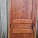 Pair of double-sided communication doors in chestnut with their frame - 20th century
