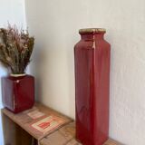 Rectangular Bordeaux ceramic vase