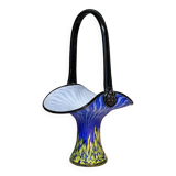 Panière en verre soufflé