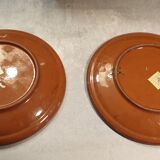 Paire d'assiettes décor seventies