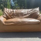 Steiner Paris 2 Seater Sofa Leather Camel Brown