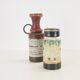 Set of 2 vintage mid century ceramic vases