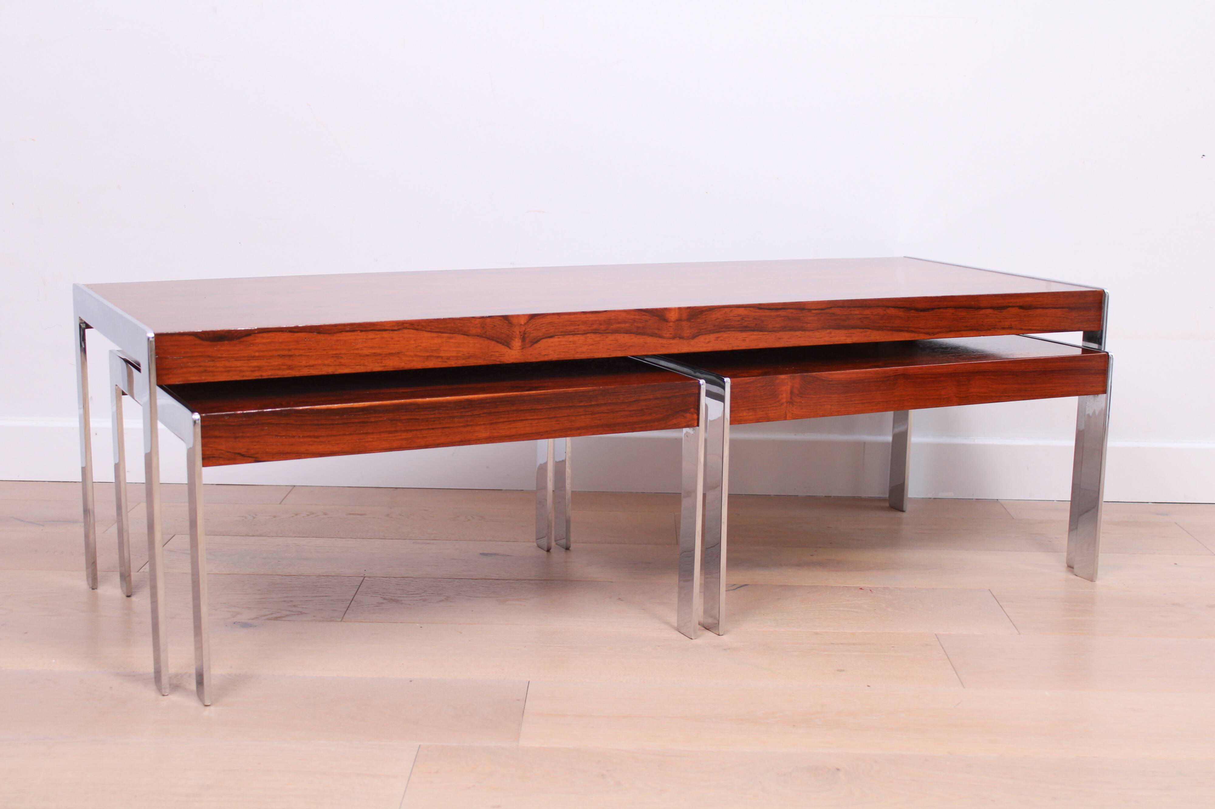 A set of vintage mid-century Merrow Associates coffee nesting tables - Rosewood
