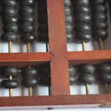 Chinese Suanpan counting frame with beads or Abacus, ca 19th