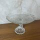 Glass fruit bowl on foot