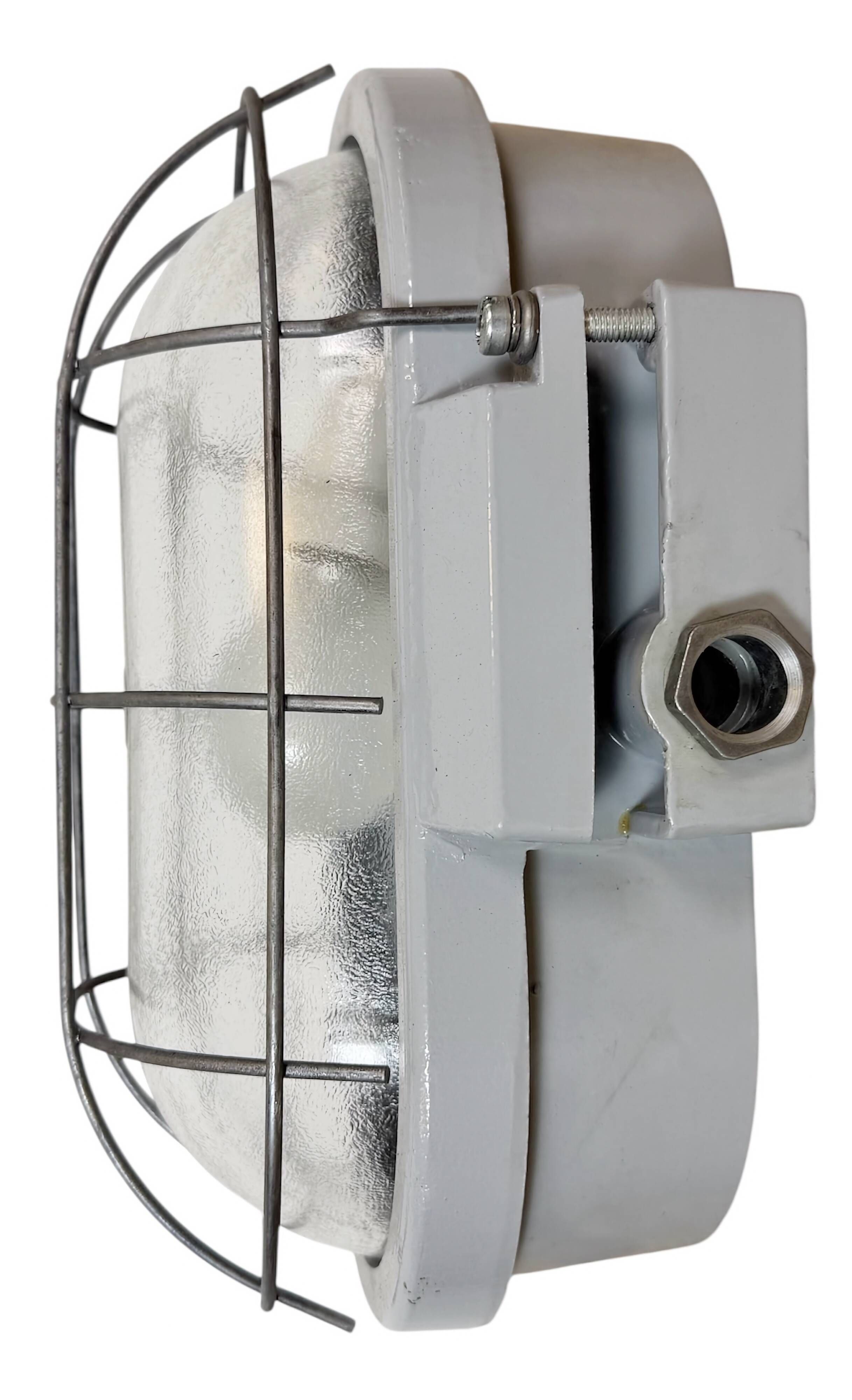 Grey Industrial Cast Aluminium Wall Light, 1970s