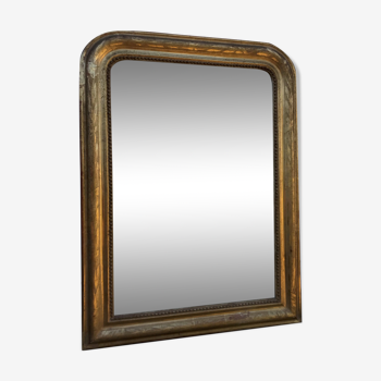 Miroir Louis-Philippe doré à la feuille d'or 73 x 54,5cm