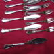 Silver metal fish service ercuis- model contours victoria