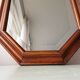 Vintage wooden mirror with 70s 80x40cm cut glass