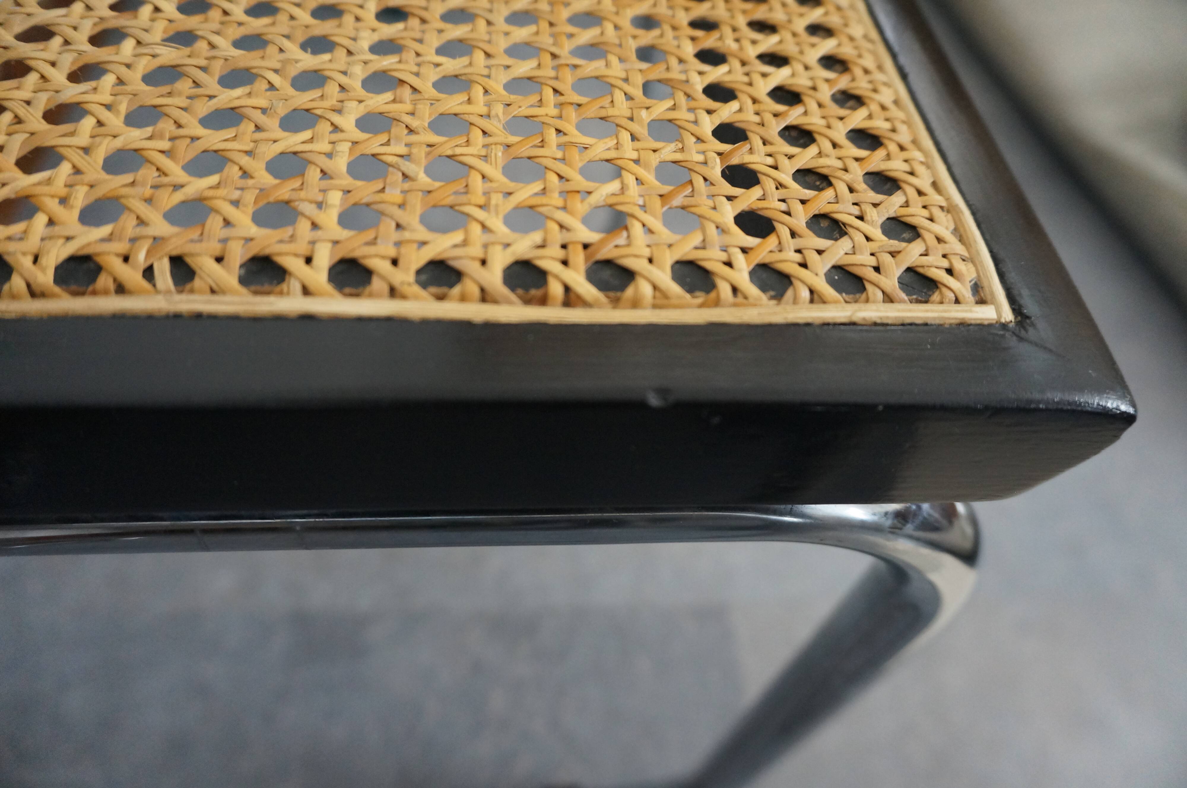 Pair of chairs canned, model b32 by Marcel Breuer