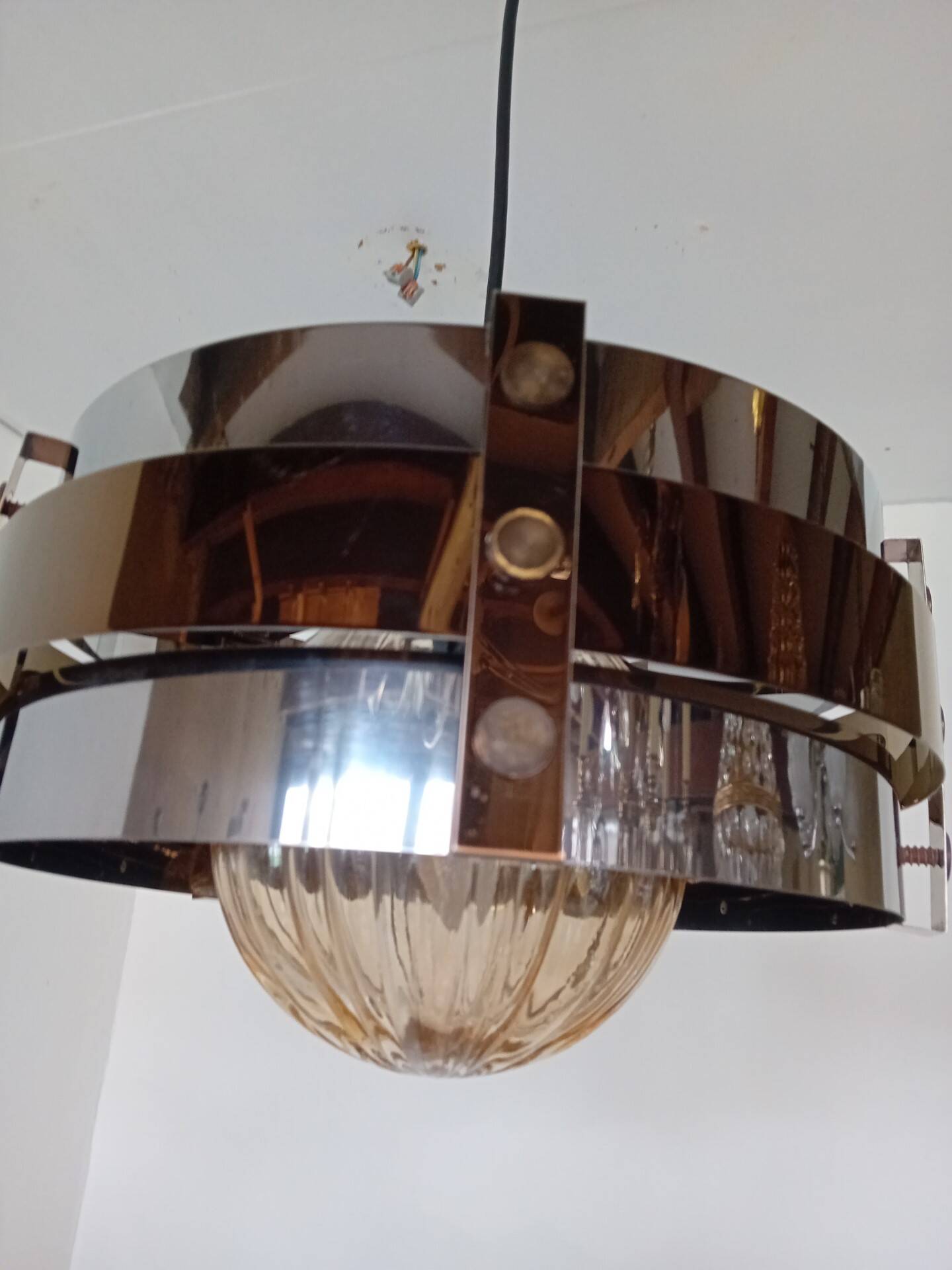 Space art pendant light from the 70s