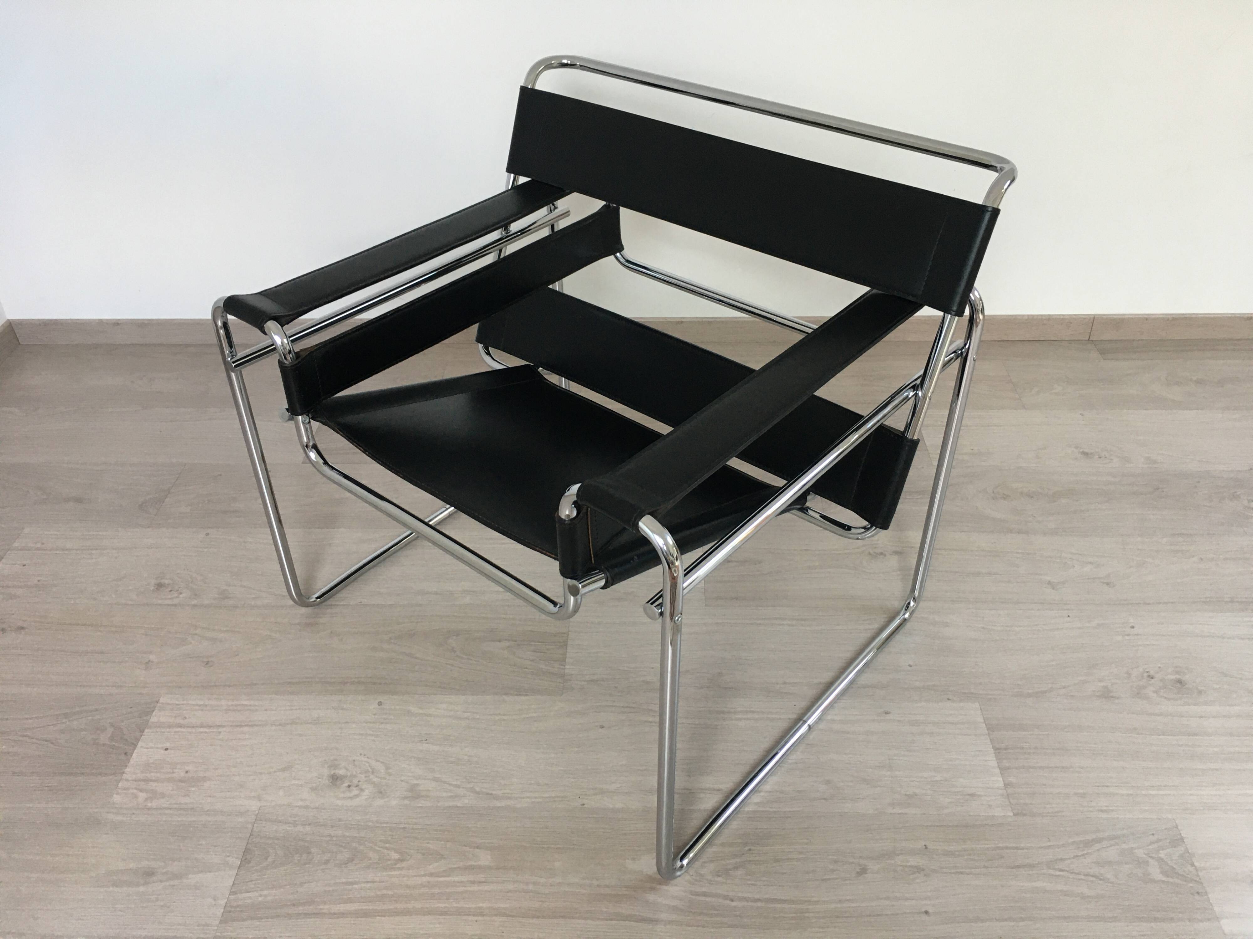 Fauteuil Wassily de Marcel Breuer année 1980