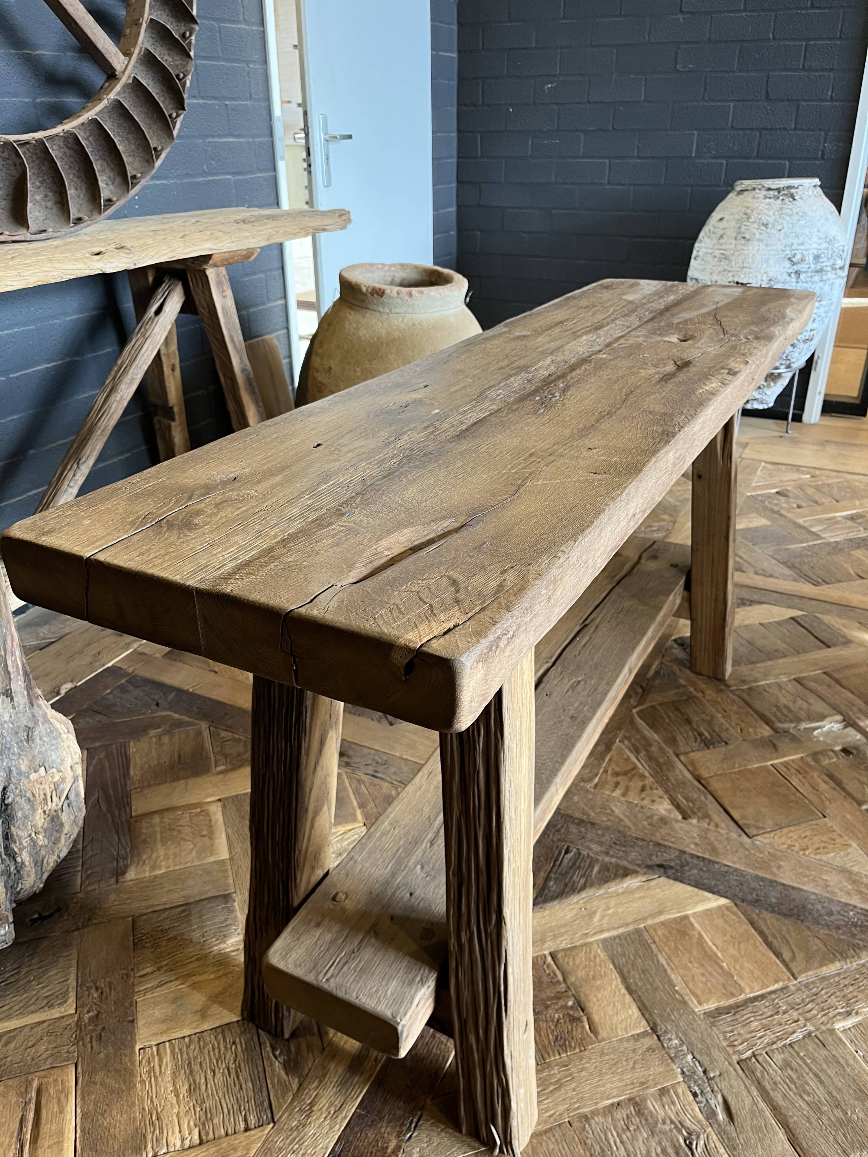 Console chêne massif ancien centenaire