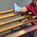 Large old sleigh sledge alsace decoration noel davos 1950