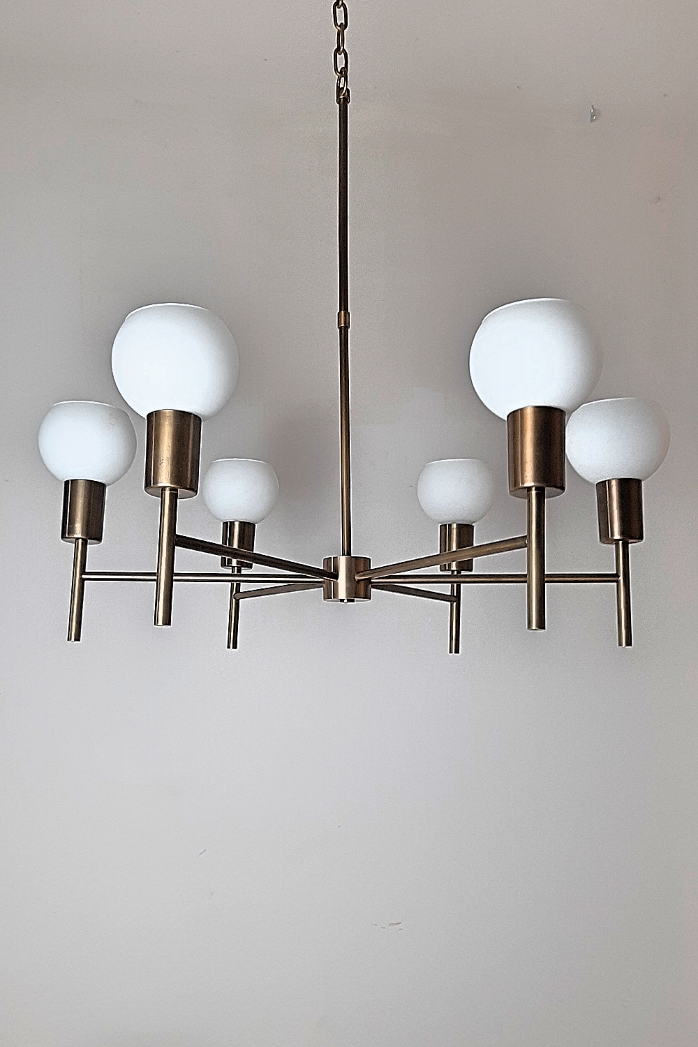 Mid century modern chandelier 6 cups