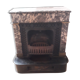 Old black marble fireplace