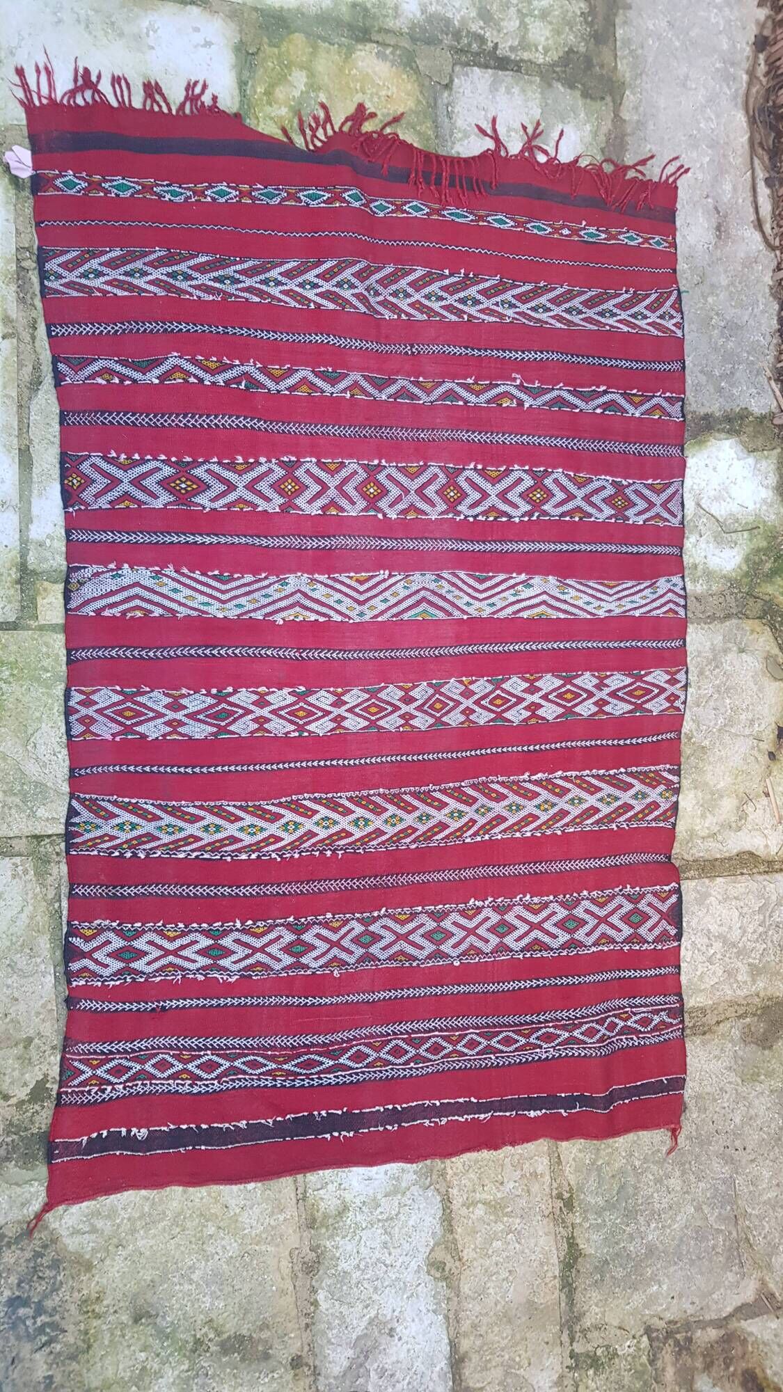 100% Handmade Berber Kilim Rug in Wool 151x231cm