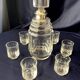 1930s-1940s liquor service in glass and silver metal