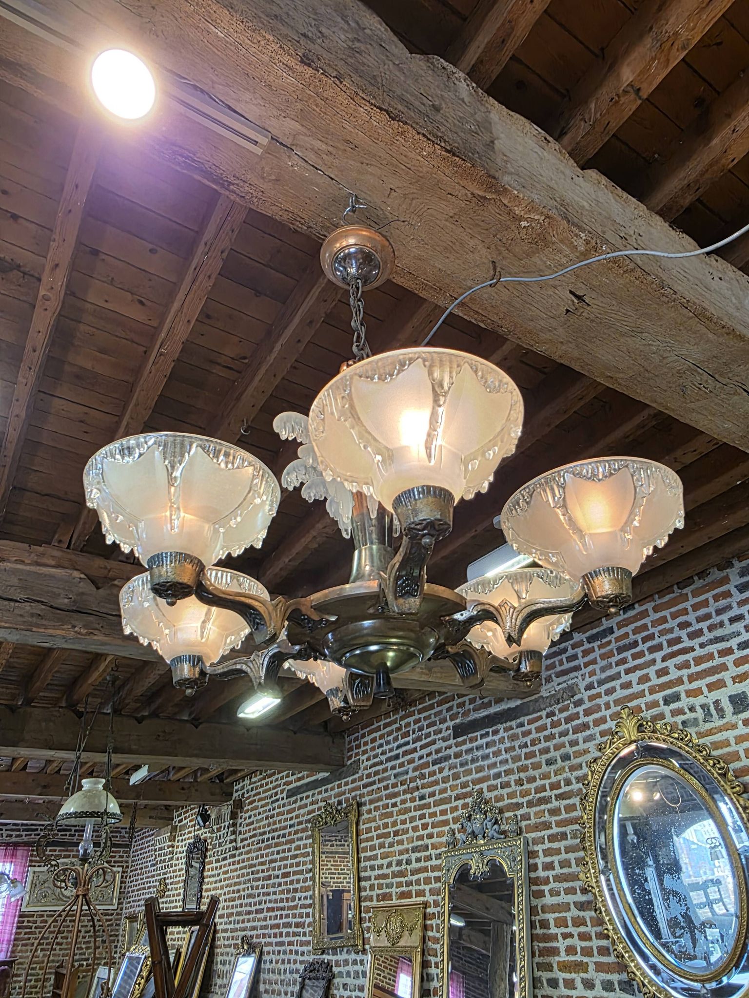 Ezan Art Deco 6-light chandelier