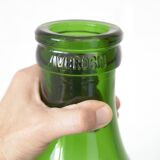 Dame-jeanne XXL / bouteille verte transparente vintage / verre soufflé à la main / vase de sol